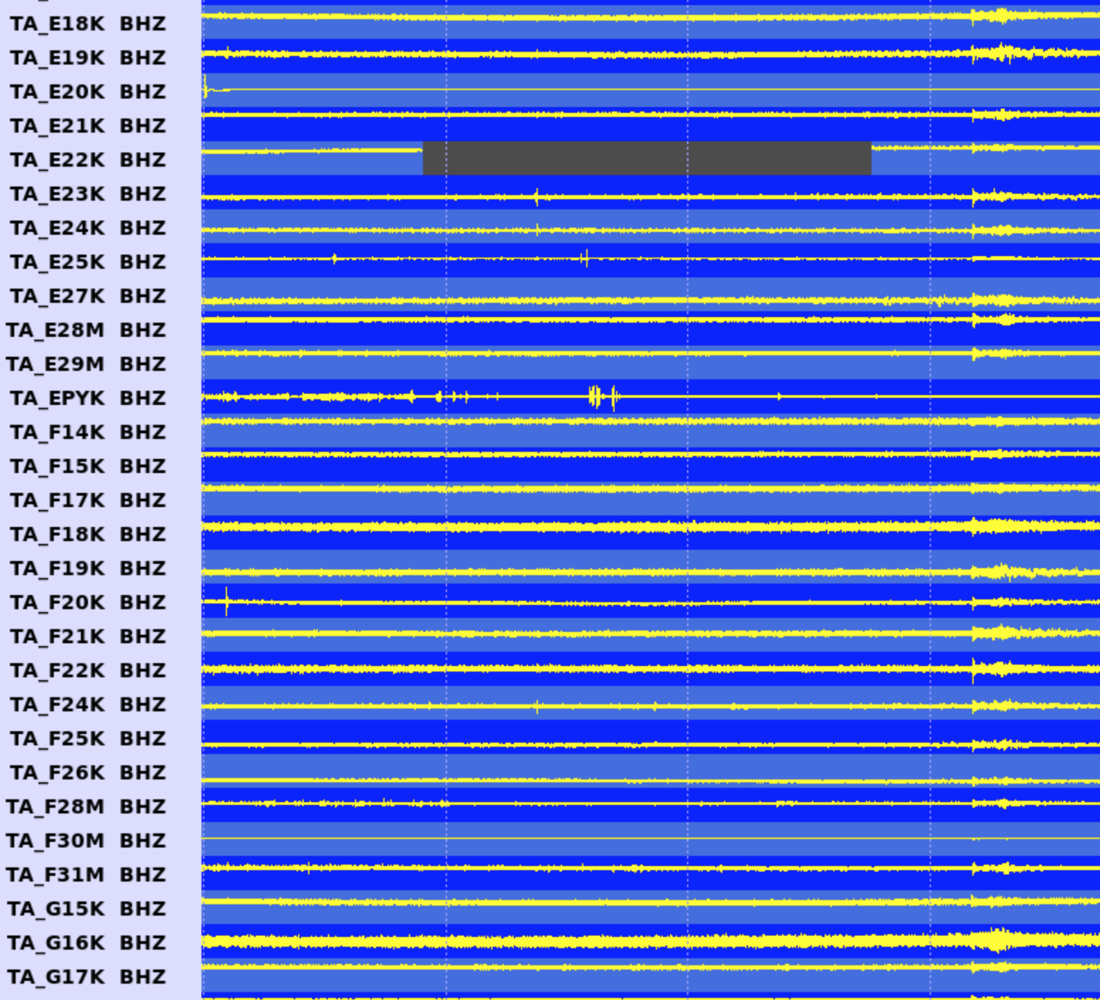 Seismic traces updated in real-time